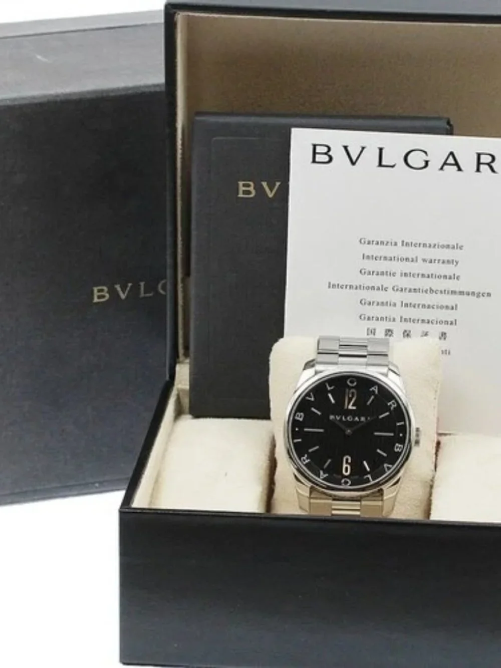 BVLGARI Solo tempo ST42S black Dial Quartz Men's Watch_960342